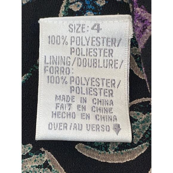 Liz Claiborne Dresses Tunic Top - Size 4 - Gorgeous Floral Design - Picture 8 of 11